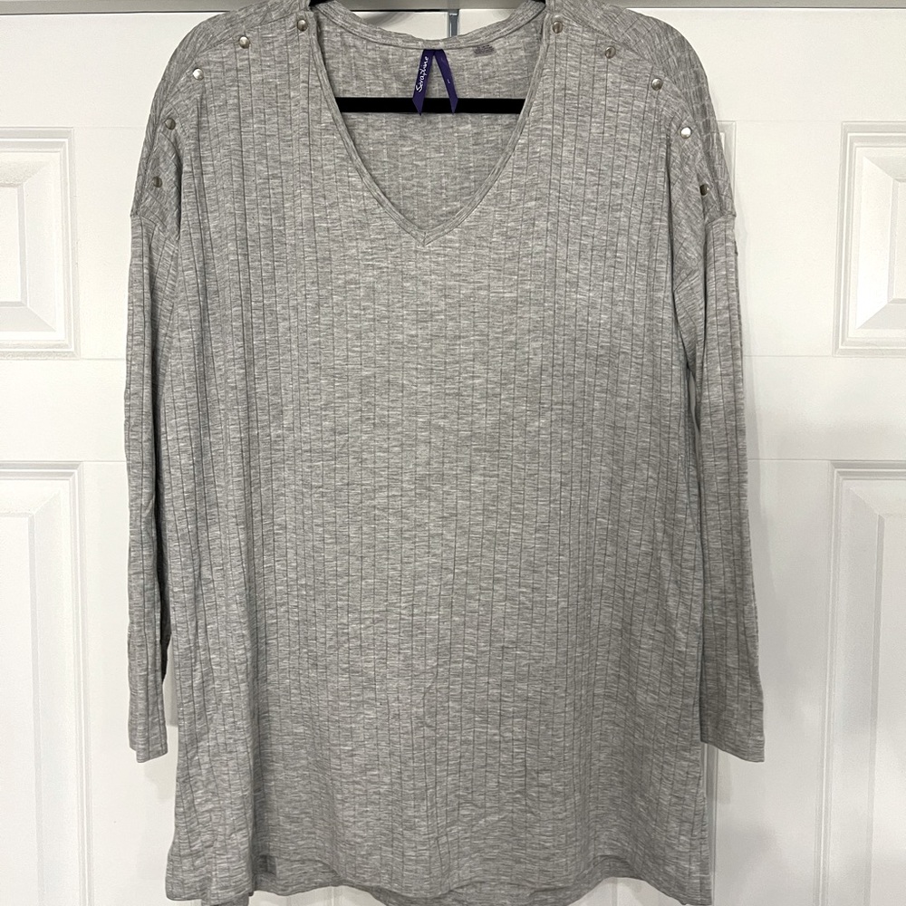 Seraphine gray maternity/nursing top